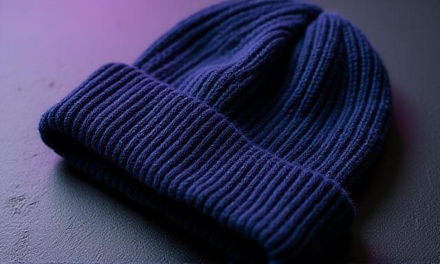 The City Beanie in deep navy wool.